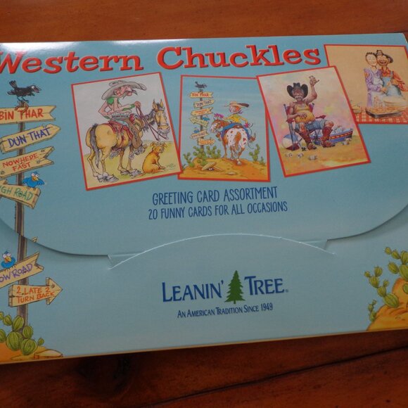 Other - NEW LEANIN' TREE Western Chuckles GREETING CARD ASSORTMENT 20 CARDS ALL OCCASION